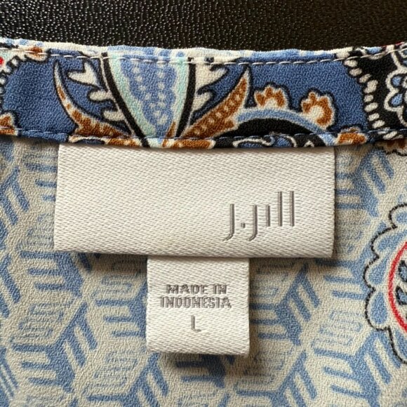 JJill Sleeveless Lightweight Print Blouse Size Large - Picture 8 of 9